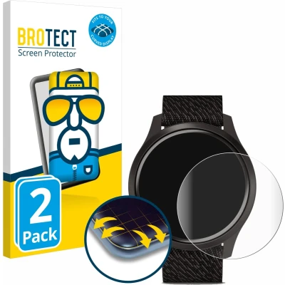 Afbeelding van BROTECT Screenprotector voor Garmin vivomove Style (42 mm) Folie Beschermfolie transparant volledig dekking (2 Stuks)
