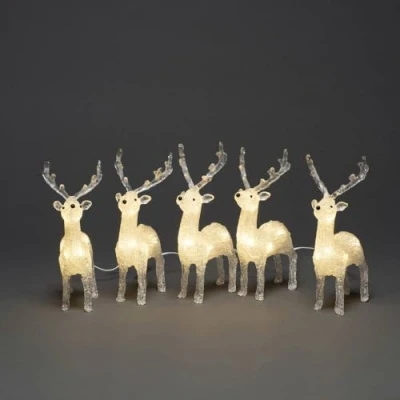 Afbeelding van Kerstfiguur rendier 19 cm Konstsmide (5x8 LEDs, Binnen/Buiten, 5 stuks)