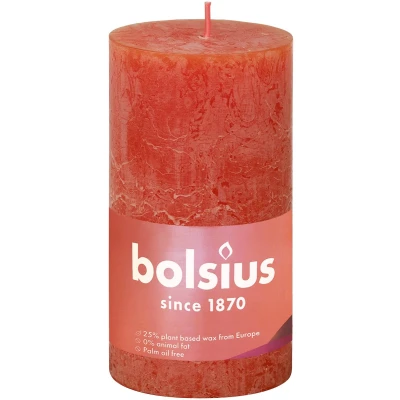 Afbeelding van Stompkaars Earthy Orange 130/68 rustiek Bolsius