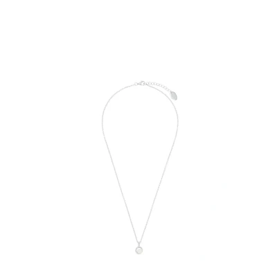 Afbeelding van s.Oliver 2022755 925 Sterling zilveren halsketting met synthetische Zirkonia en zoetwatergekweekte parel 42 + 3 cm, Zilver, zirkonia,