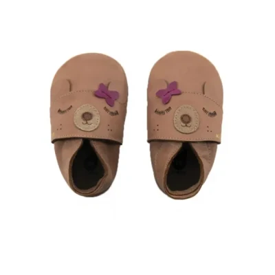 Afbeelding van Bobux Soft Soles Baby Slofjes Leer Mama Bear Caramel 20