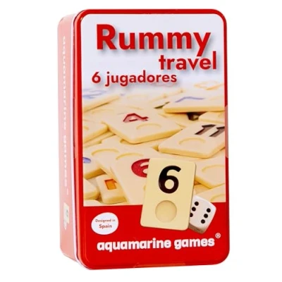 Afbeelding van Aquamarine Games Rummy Travel 6 spelers, meerkleurig (DO004), van 7 tot 9 jaar.