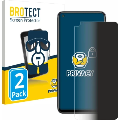 Afbeelding van BROTECT privacy screenprotector voor Xiaomi Redmi Note 9T 5G Folie Beschermfolie Blauwlichtfilter (2 Stuks)