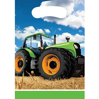 Afbeelding van Tractor Time uitdeelzakjes 23x16cm 8 stuks