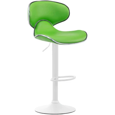 Afbeelding van Barkruk Notodden Kunstleer Wit Frame Groen