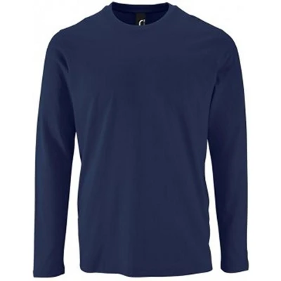 Afbeelding van SOLS Heren Keizerlijk T Shirt Met Lange Mouwen (Franse Marine) Maat XL