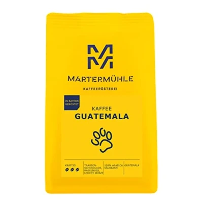 Afbeelding van Martermühle Guatemala koffiebonen 1kg Arabica aroma&#039;s: hazelnoot, lichte kruiden, druivenchocolade volledig geroosterde koffiebonen, laag zuur