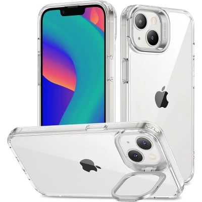 Afbeelding van ESR Classic Kickstand Telefoonhoesje geschikt voor Apple iPhone 14 Hardcase Backcover Hoesje + Standaard Transparant