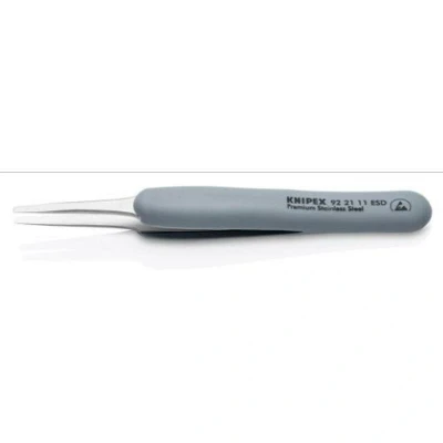 Afbeelding van KNIPEX 92 21 11 ESD rubberpincet roestvrij staal 123 mm