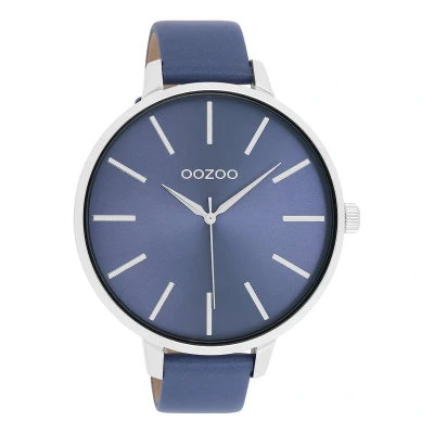 Afbeelding van Oozoo Timepieces Dameshorloge met metalen band, modern dameshorloge, elegant, analoog rond horloge (48 mm behuizing), C11074 paarsblauw/blauw paars, armband