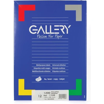 Afbeelding van Gallery witte etiketten ft 105 x 48 mm (b h), rechte hoeken, doos van 1.200 etiket