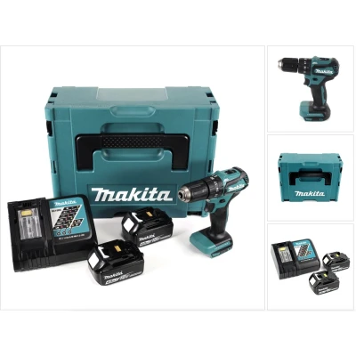 Afbeelding van Makita DHP 483 RMJ accu klopboormachine 18V 40Nm in Makpac + 2x 4.0 Ah lader