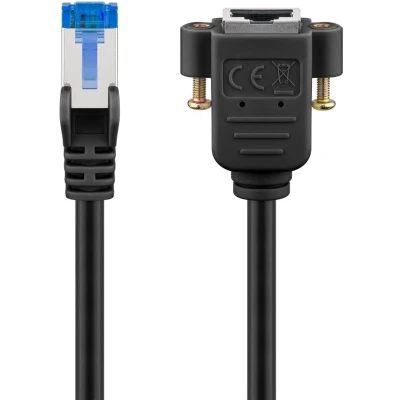 Afbeelding van CAT6a sFTP netwerk verlengkabel 1 meter zwart