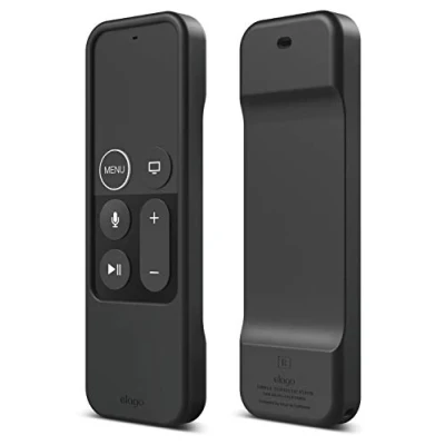 Afbeelding van elago R1 Siri Remote Beschermhoes [magneet binnen] [riem inbegrepen] voor Apple TV 4K 4e en 5e generatie afstandsbediening zwart
