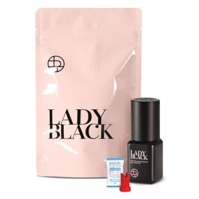 Afbeelding van P Beauty Sky Lady Black Wimperverlengingslijm, 5 ml, extra sterke grip, droogtijd 2 seconden, hypoallergeen, houdbaarheid 6 7 weken, permanente lijm, extensions
