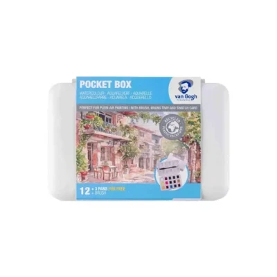 Afbeelding van Van Gogh Aquarelverf Pocketbox 12 Napjes Heldere Kleuren