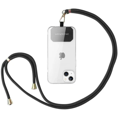 Afbeelding van iMoshion Universeel Telefoonkoord Telefoonketting Zwart