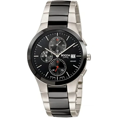 Afbeelding van Boccia Titanium 3748.01 Heren Horloge 39 mm