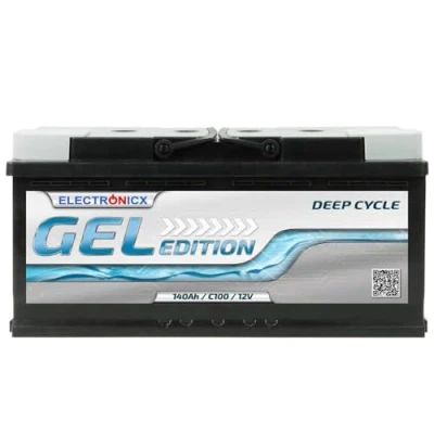 Afbeelding van Electronicx gel batterij 12 V 140 Ah editie zonne batterijen voeding caravan camper accu mover