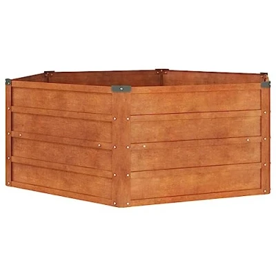 Afbeelding van vidaXL Bloembak, 129 x 45 cm, staal, corten, grijs
