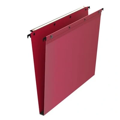 Image de Dossier suspendu plastique pression L&#039;Oblique AZ fond 1,5 cm pour tiroir rouge Lot de 10