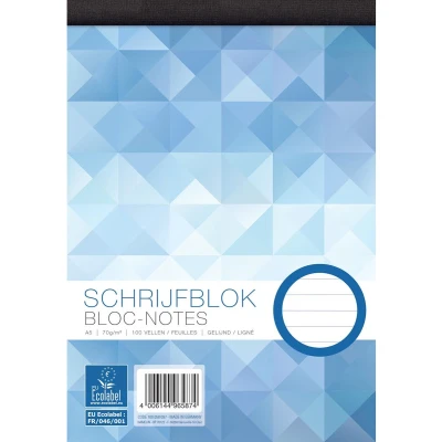 Afbeelding van 5 Schrijfblok Work gelinieerd A5 100 vel