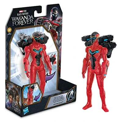 Afbeelding van Marvel Hasbro, Black Panther: Wakanda Forever, Ironheart Transformation Vibranio, actiefiguur, 15 cm, speelgoed voor kinderen en meisjes vanaf 4 jaar
