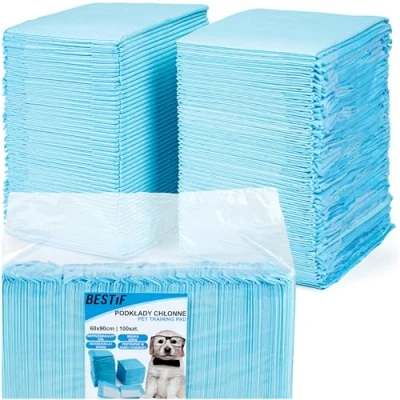 Afbeelding van BESTIF Set van 100 lekvrije trainingsmatten voor honden en puppy&#039;s, 6 lagen (100, 60 x 90 cm)