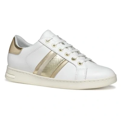 Afbeelding van Geox Jaysen Sneakers laag, Dames, Maat: 42, White light gold Leer/ synthetisch