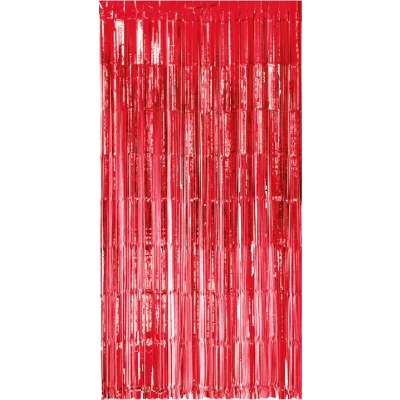 Afbeelding van Rood Deurgordijn 200x100cm