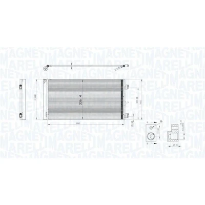 Afbeelding van MAGNETI MARELLI 350203747000 Condensor Airco Met droger 646x337x12 337 646 12 MINI: Hatchback, Clubman, Roadster