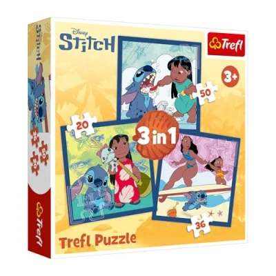 Afbeelding van Trefl 3in1 Time with Stitch / Disney Lilo&amp;Stitch_FSC Mix 70%.