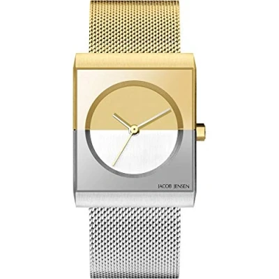 Afbeelding van Jacob Jensen 526 Classic horloge dames Bicolor diameter 24 mm kleur gecoat roestvrij staal