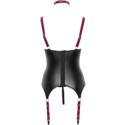 Afbeelding van Bondage Wetlook Body Ouvert Jarretel Uitvoering