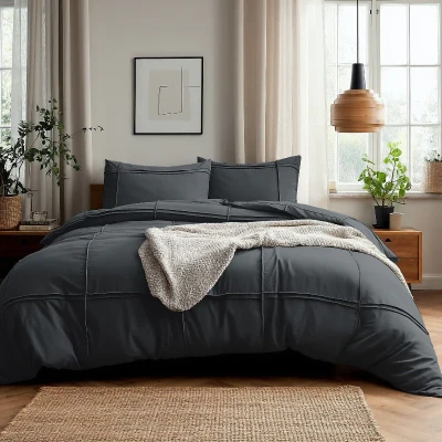 Afbeelding van Dekbedovertrek Washed Tufted Lits jumeaux (240x220 cm, Kleur: Roze Microvezel Effen WitBlauwGroenRozeAntraciet Sleeptime Ga naar