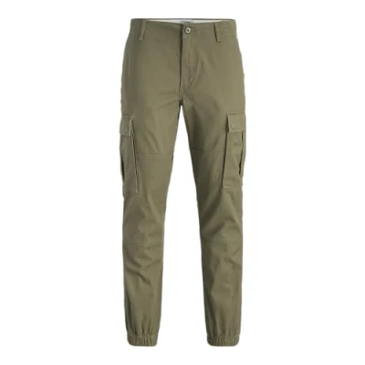 Image de JJ REBEL Jrebmichael Slim Show Noos Pantalon cargo pour homme, vert olive, 28W / 30L