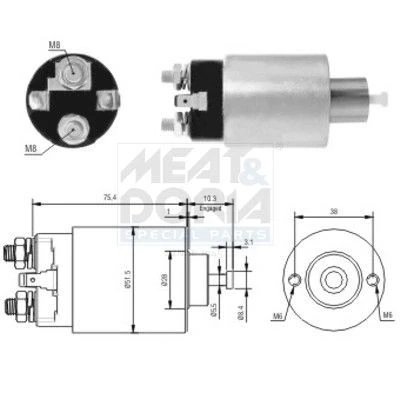 Afbeelding van Magnetische schakelaar, starter MEAT &amp; DORIA 46167