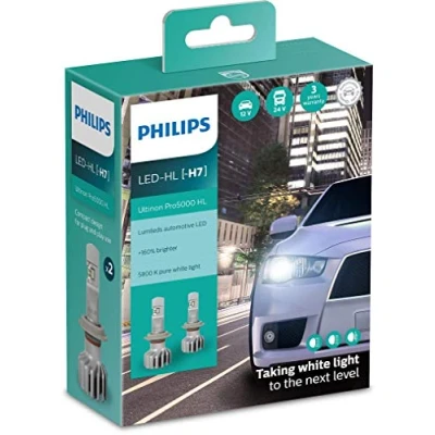 Afbeelding van Philips (Ultinon Pro5000) led autokoplamp (H7), set van 2