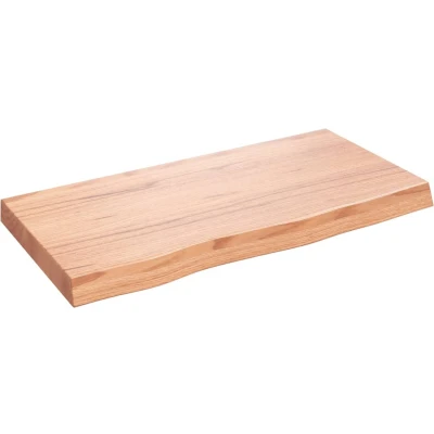 Afbeelding van vidaXL Wastafelblad 80x40x(2 6) cm behandeld massief hout lichtbruin