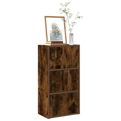 Afbeelding van vidaXL Boekenkast 40x24x77 cm bewerkt hout gerookt eikenkleurig