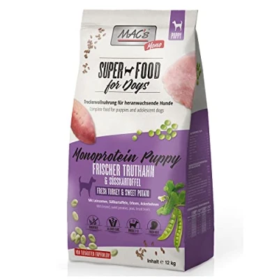 Afbeelding van MAC&#039;s Superfood Hondenvoer Puppyvoer Mono Kalkoen 12kg Hondenbrokken