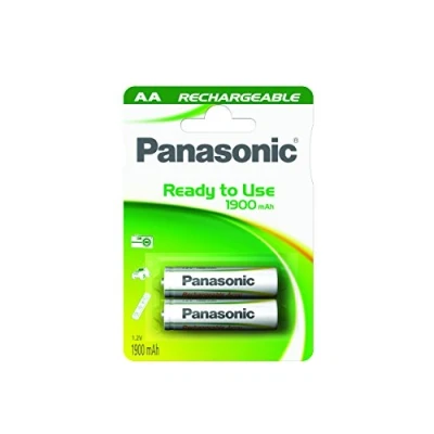 Afbeelding van PANASONIC plug and play, oplaadbare AA batterijen, 1900 mAh, 1.2 V, 2 stuks