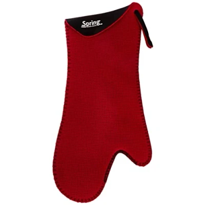 Afbeelding van Spring Grips Ovenwanten Lang Rood/zwart 1 Paar