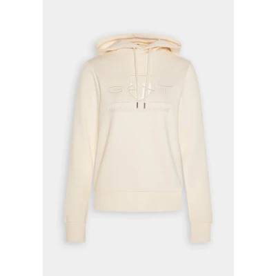 Afbeelding van GANT REG Tonal Shield Hoodie offwhite, Dames, Maat: XS, Off white