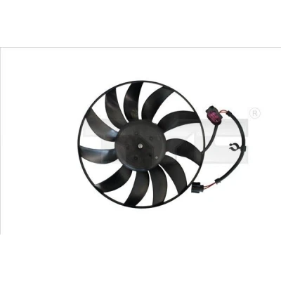 Afbeelding van TYC 837 0051 Radiator Ventilator voor voertuigen Zonder airco 360 60+100 ventilatorraamwerk VOLKSWAGEN: Touran I, Golf 6, 5