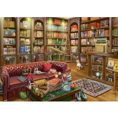 Afbeelding van Ravensburger The Reading Room 1000 stukjes Jigsaw puzzel voor volwassenen, uniek, stukjes, anti glans oppervlak, FSC gecertificeerd, milieuvriendelijk, Amazon Exclusive