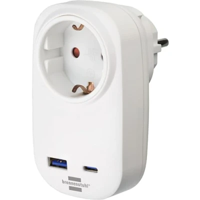 Afbeelding van Brennenstuhl, Stekkerdoos, Steckdosenadapter + USB Charger PD (2 x, CEE 7/3)