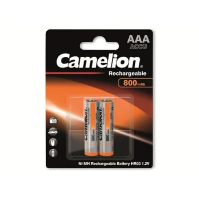 Afbeelding van Camelion Herlaadbare batterij Ni MH AAA / LR3 800mAh 2 stuks