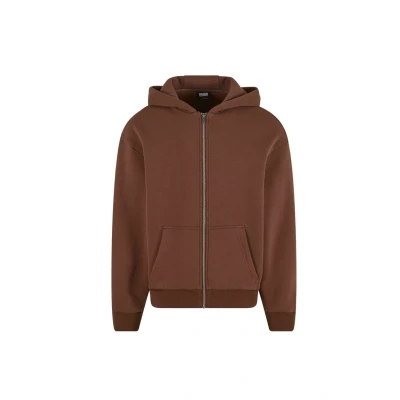 Afbeelding van Urban Classics Sweater met rits, Heren, Maat: Medium, Chocolatebrown