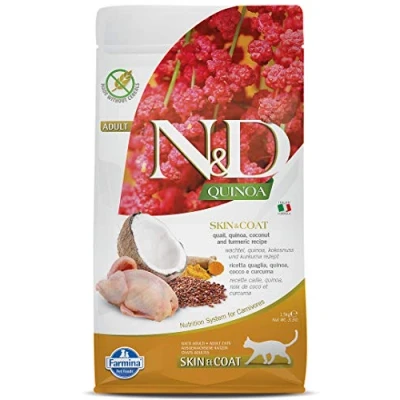 Afbeelding van Farmina N&amp;D Quinoa Adult kat Skin &amp; coat kwartel 1,5kg
